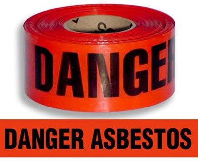 Barricade "Danger Asbestos" Banner Tape