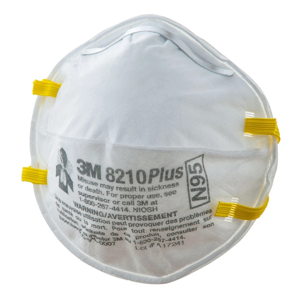 3M Dust Mask 8210 N95 - Safety Respirator - Wood Shop - Pack of 20