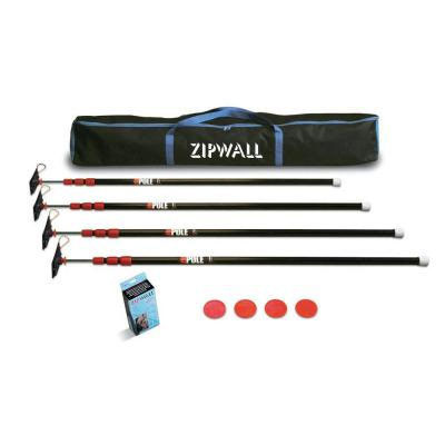 ZipWall - ZipPole SLP 12' - Dust Barrier Pole - 4 Pack