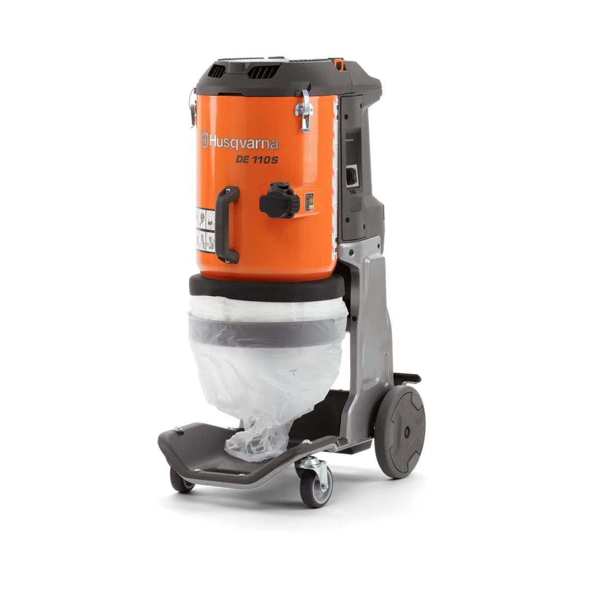 Husqvarna Single Phase HEPA Dust Extractor Vacuum DE110S 120V 970509604 - Click Image to Close