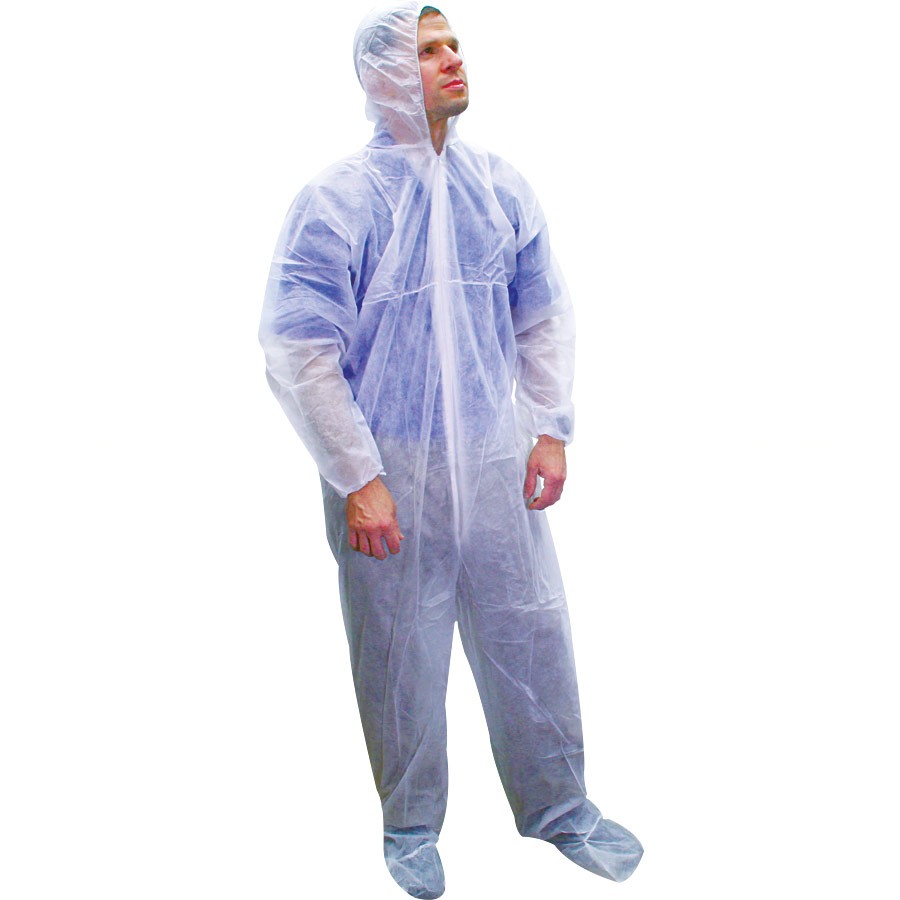 Disposable Paint Suit - Coveralls Hood and Boots - Bulk - 6XL - Click Image to Close