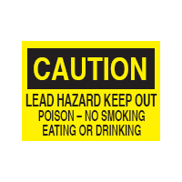 "Caution Lead Hazard" Sign - Safety Warning - 10' x 14'