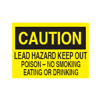 "Caution Lead Hazard" Sign - Safety Warning - 10' x 14' - Click Image to Close