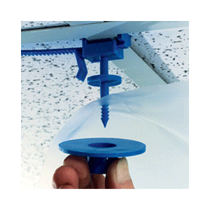 Poly Hanger 3 - Ceiling Mounted - Hang Plastic - Case of 10 - Click Image to Close